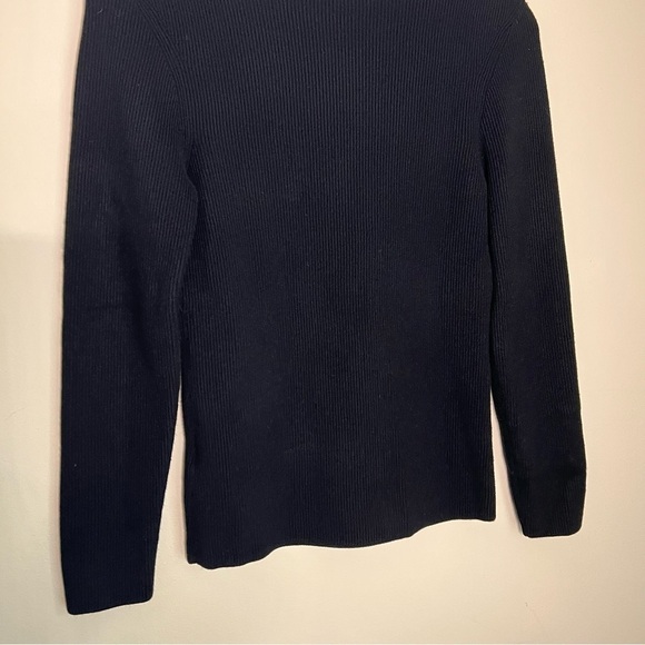 CLAUDIE PIERLOT BLACK RIBBED BOW SHOULDER JUMPER SIZE 2 - Picture 9 of 9